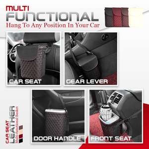 Car Seat Leather Multifunctional Basket