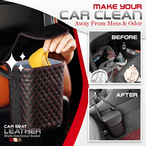 Car Seat Leather Multifunctional Basket