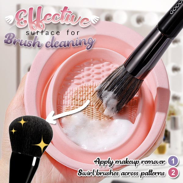 Mini Makeup Brush Cleaning Mat-bowl