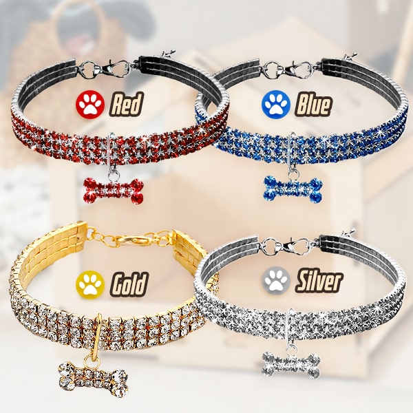 Elegant Rhinestone Pet Collar