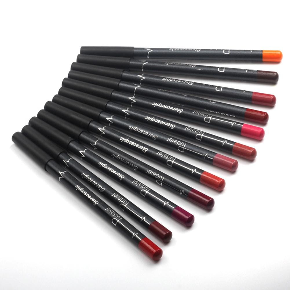 12 Colors Lip Liner Pencil Waterproof Non-Marking