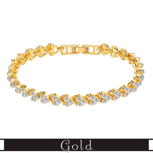 14K Gold Heart Diamond Bracelets